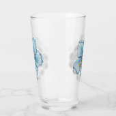 Hibiscus & kant TURQUOISE Glas (Links)