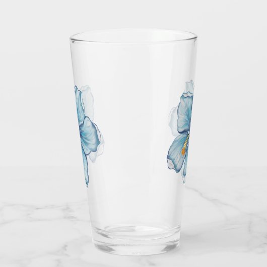 Hibiscus & kant TURQUOISE Glas (Links)