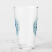 Hibiscus & kant TURQUOISE Glas (Links)