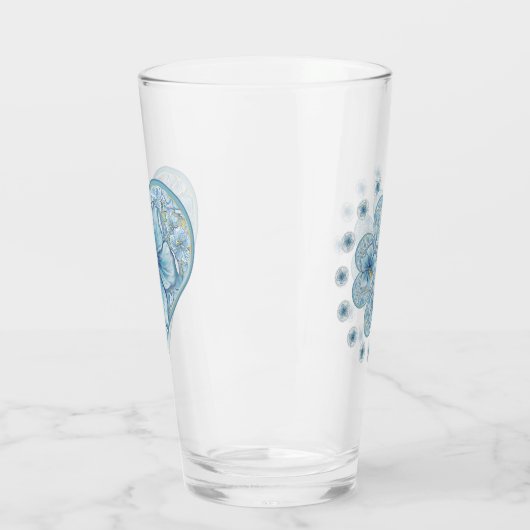 Hibiscus & kant TURQUOISE Glas (Links)