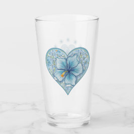 Hibiscus & kant TURQUOISE Glas