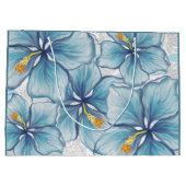 Hibiscus & kant TURQUOISE Groot Cadeauzakje (Achterkant)