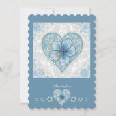 Hibiscus & kant TURQUOISE Kaart (Voorkant)