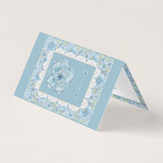 Hibiscus & kant TURQUOISE Kaart (Voorkant)