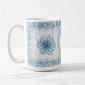 Hibiscus & kant TURQUOISE Koffiemok (Links)