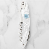 Hibiscus & kant TURQUOISE Kurkentrekker (Voorkant)