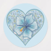 Hibiscus & kant TURQUOISE Labels (Design 1)