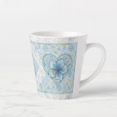 Hibiscus & kant TURQUOISE Latte Mok (Rechts)