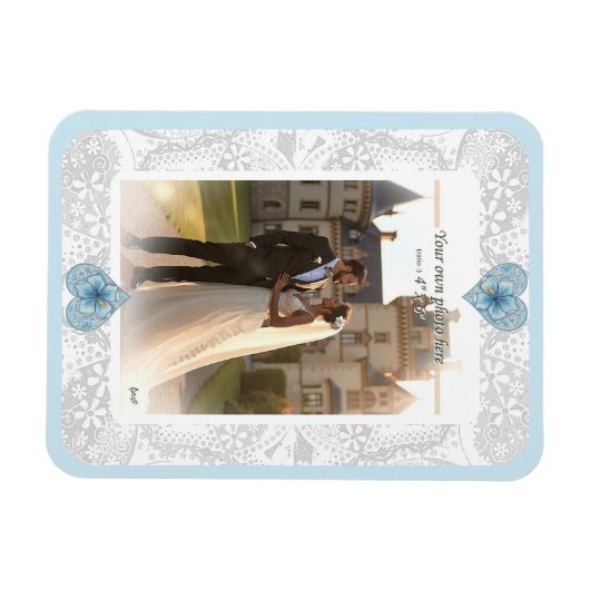 Hibiscus & kant TURQUOISE Magneet (Horizontaal)