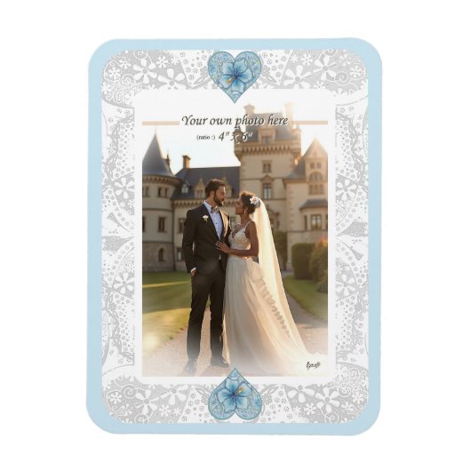 Hibiscus & kant TURQUOISE Magneet (Verticaal)