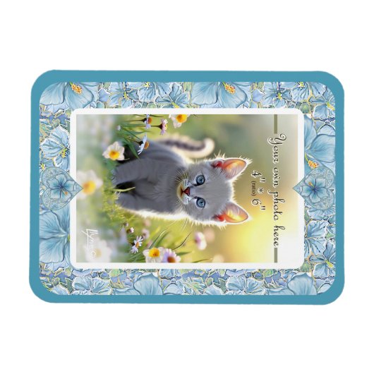 Hibiscus & kant TURQUOISE Magneet (Horizontaal)