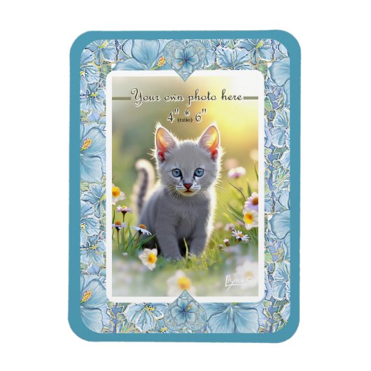 Hibiscus & kant TURQUOISE Magneet (Verticaal)