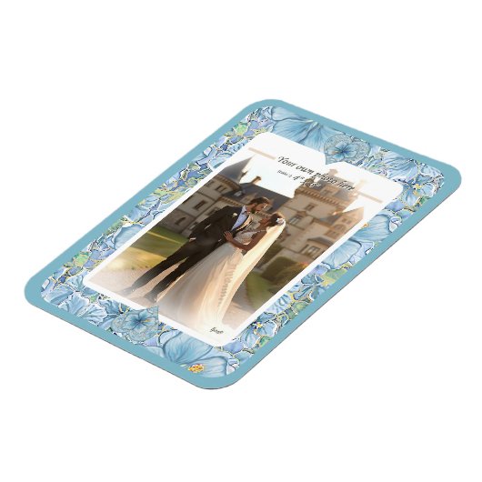 Hibiscus & kant TURQUOISE Magneet (Linkerzijde)