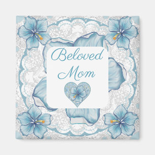 Hibiscus & kant TURQUOISE Magneet