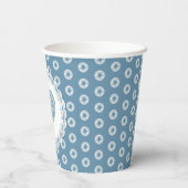 Hibiscus & kant TURQUOISE Papieren Bekers (Achterkant)