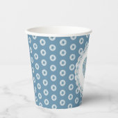 Hibiscus & kant TURQUOISE Papieren Bekers (Voorkant)