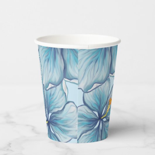 Hibiscus & kant TURQUOISE Papieren Bekers (Rechts)