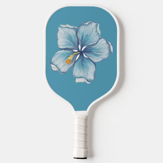 Hibiscus & kant TURQUOISE Pickleball Paddle (Achterkant)