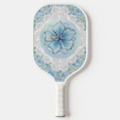 Hibiscus & kant TURQUOISE Pickleball Paddle (Voorkant)