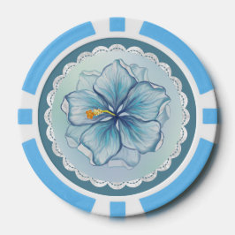 Hibiscus & kant TURQUOISE Poker Chips