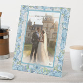 Hibiscus & kant TURQUOISE Reclamebord Met Voetstuk (Insitu)