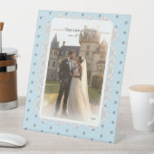 Hibiscus & kant TURQUOISE Reclamebord Met Voetstuk (Insitu)