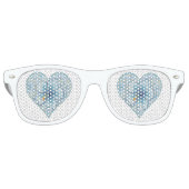 Hibiscus & kant TURQUOISE Retro Zonnebril (Voorkant)