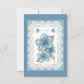 Hibiscus & kant TURQUOISE RSVP Kaartje (Voorkant)