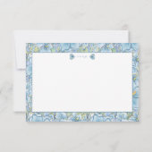 Hibiscus & kant TURQUOISE RSVP Kaartje (Achterkant)