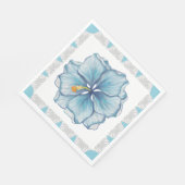 Hibiscus & kant TURQUOISE Servet (Hoek)