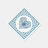 Hibiscus & kant TURQUOISE Servet (Hoek)