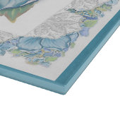 Hibiscus & kant TURQUOISE Snijplank (Hoek)