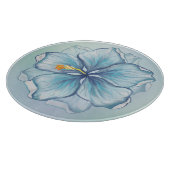 Hibiscus & kant TURQUOISE Snijplank (Hoek)