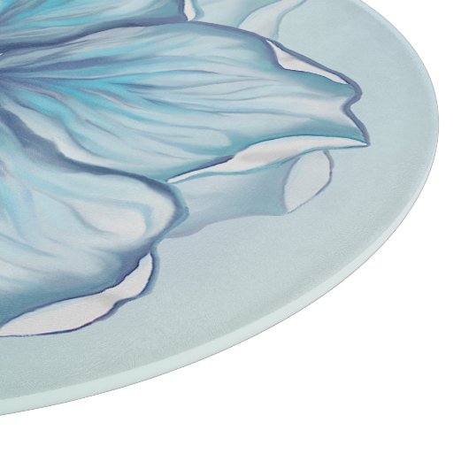 Hibiscus & kant TURQUOISE Snijplank (Hoek)