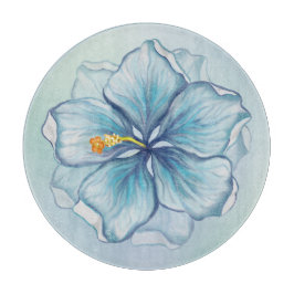 Hibiscus & kant TURQUOISE Snijplank