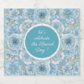 Hibiscus & kant TURQUOISE Sparkling Wijnetiket (Enkel label)