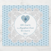 Hibiscus & kant TURQUOISE Sparkling Wijnetiket (Enkel label)