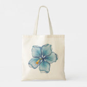 Hibiscus & kant TURQUOISE Tote Bag (Achterkant)
