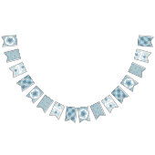 Hibiscus & kant TURQUOISE Vlaggetjes (Alle)