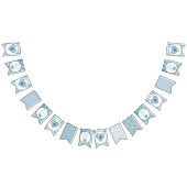 Hibiscus & kant TURQUOISE Vlaggetjes (Alle)