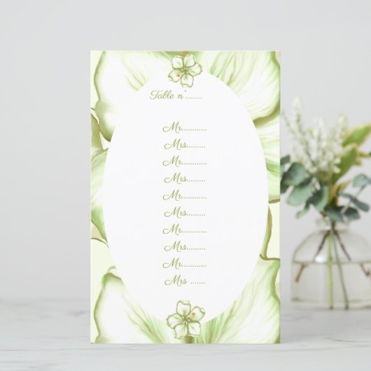 Hibiscus & kant WIT (Staand voorkant)