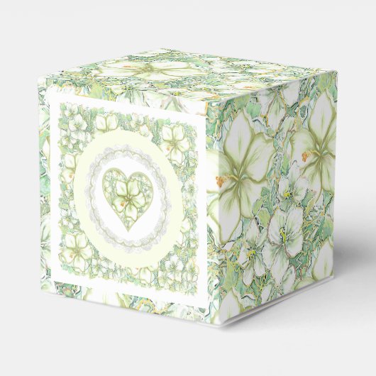 Hibiscus & kant WIT Bedankdoosjes (Achterkant)