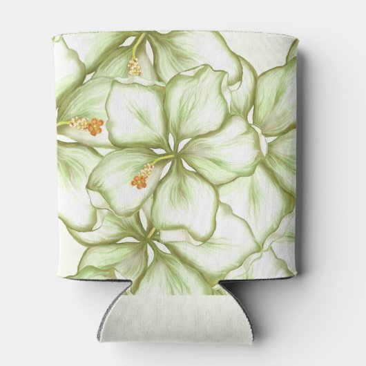 Hibiscus & kant WIT Blikjeskoeler (Achterkant)