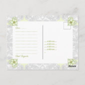 Hibiscus & kant WIT Briefkaart (Achterkant)