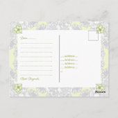 Hibiscus & kant WIT Briefkaart (Achterkant)