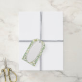 Hibiscus & kant WIT Cadeaulabel (Met Touw)