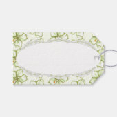 Hibiscus & kant WIT Cadeaulabel (Voorkant (Horizontaal))