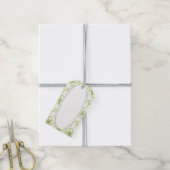 Hibiscus & kant WIT Cadeaulabel (Met Touw)