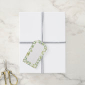 Hibiscus & kant WIT Cadeaulabel (Met Touw)