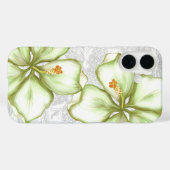 Hibiscus & kant WIT Case-Mate iPhone Case (Achterkant (horizontaal))